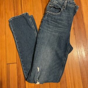 PAIGE Dark Blue Straight Leg Jeans